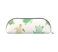 Rich&Rabbit La tartaruga scrive i sacchetti versatili della chiusura lampo della stampa dei cosmetici piccoli accessori piccole borse di stoccaggio delle parti, Argento, Taglia unica