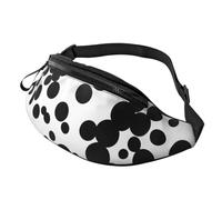 Rich&Rabbit Marsupio multifunzione con stampa a pois neri e bianchi, per escursioni, viaggi, corsa, montagna, nero, Taglia unica