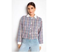 Rich & Royal BouclÉ Jacket With Rounded Neckline Cotton Blue Taglia: XL | Outlet | Donna | Blu