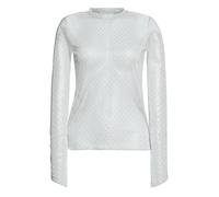 Rich & Royal Metallic Mesh Longsleeve With Rhinestones Pebble Grey Taglia: S | Maglie a manica lunga Outlet | Donna | Grigio