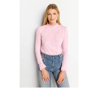 Rich & Royal Organic Slub Frill Longsleeve Rose Shadow Taglia: XS | Maglie a manica lunga Outlet | Donna | Rosa