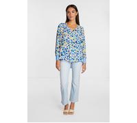 Rich & Royal Printed V-neck Blouse Arctic Blue Taglia: 42 | Magliette intime Outlet | Donna | Blu