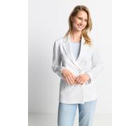 Rich & Royal Seersucker Double Breasted Blazer Organic White Taglia: 36 | Blazers Outlet | Donna | Bianco