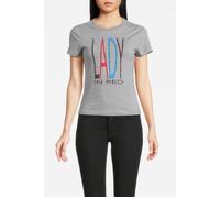 Rich & Royal Slim Fit T-shirt With Print "lady" Organic Pebble Grey Taglia: L | Maglie Sportivi Outlet | Donna | Grigio