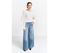 Rich & Royal Structured Flower Longsleeve Pearl White Taglia: S | Magliette intime Outlet | Donna | Bianco