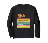 Rich Style Tee Shirts, Yes I'm Rich, Cool Rich Graphic Maglia a Manica