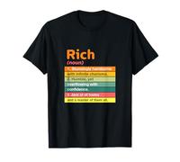 Rich Style Tee Shirts, Yes I'm Rich, Cool Rich Graphic Maglietta
