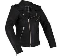 Richa Brighton Giacca in pelle da moto da donna, nero, Taglia 36