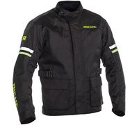 Richa Buster Long impermeabile Moto Tessile Giacca, nero/giallo, Taglia S