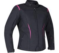 Richa Chloe 2 impermeabile Giacca tessile moto da donna, nero-rosa, taglia S per donne