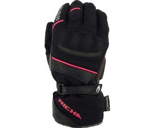 Richa Diana Gore-Tex guanti da moto da donna impermeabili, nero-rosa, taglia S per donne