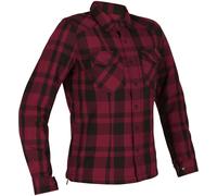 §Camicia Moto Donna RICHA Forest Nero-Borgogna§