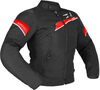 Richa Gotham 3 WP impermeabile Giacca tessile moto da donna, nero-bianco-rosso, taglia L per donne