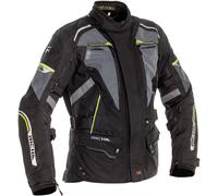 Richa Infinity 2 Flare impermeabile Giacca tessile moto da donna, nero-grigio-giallo, taglia 3XL per donne