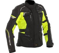 Richa Infinity 2 impermeabile Giacca tessile moto da donna, nero/giallo, Taglia 6XL