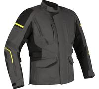 Richa Infinity 3 impermeabile Giacca tessile moto da donna, nero-grigio-giallo, taglia L per donne