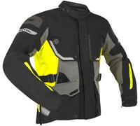 Richa Infinity 3 Pro impermeabile Giacca tessile moto, nero-grigio-giallo, taglia L per maschi