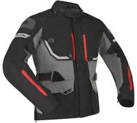 Richa Infinity 3 Pro impermeabile Giacca tessile moto, nero/grigio/rosso, Taglia XXL