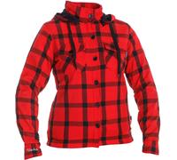 Richa Lumber, Felpa con cappuccio e zip da donna 2XL female Nero/Rosso