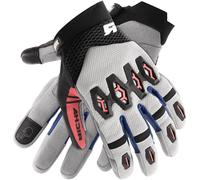 Richa R-MX Guanti da motocross, grigio/rosso, Taglia M
