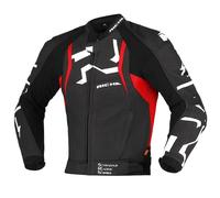 Richa Stradale Nero/Rosso da Moto SPORTS Pelle Pista / Strada da Corsa Aa Giacca