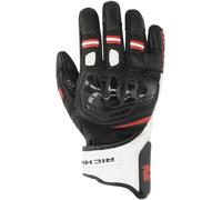 Richa Stradale Stealth Guanti Moto traforati, nero/bianco/rosso, Taglia XL