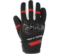 Richa Stradale Summer Guanti Moto traforati, nero/rosso, Taglia 4XL