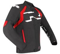 Richa Stradale Tex Giacca tessile impermeabile per motociclette, nero-rosso, taglia L per donne