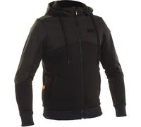 Richa Titan Core Felpa con cappuccio e zip da moto, nero, Taglia 3XL