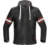 Richa Toulon 2 Giacca di pelle da moto, nero-rosso, taglia 56