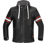Richa Toulon 2 Giacca di pelle da moto, nero-rosso, taglia 56