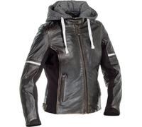 Richa Toulon 2 Giacca in pelle da moto da donna, Marrone scuro, Taglia 36