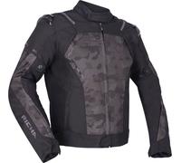 Richa Vendetta Camo impermeabile Moto Tessile Giacca, nero/mimetismo, Taglia S