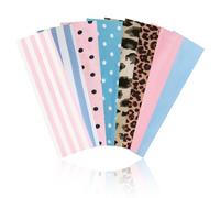 Richaa 8 fasce per capelli da donna, alla moda, a pois, 21 cm, morbide, elastiche, per la cura della pelle, per sport, corsa, sudore, antiscivolo, accessori per capelli per yoga e palestra