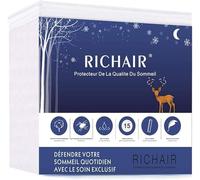RICHAIR - Coprimaterasso Impermeabile 70 x 140 cm Traspirante Morbido e Silenzioso Ipoallergenico Proteggi Materasso Montato Tutto Intorno Elastico