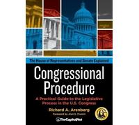 Richard A Arenberg Congressional Procedure (Tascabile)