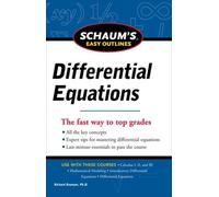 Richard Bronson Schaum's Easy Outline of Differential Equations, Rev (Tascabile)