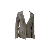 BLK DNM Donna Grigio Aperto Davanti Giacca 68 #WBC10401 Misura 36 Nwt