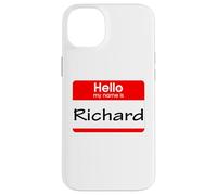 Richard, ciao Il mio nome è Targhetta, distintivo Custodia per iPhone 14 Plus