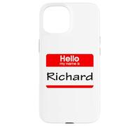 Richard, ciao Il mio nome è Targhetta, distintivo Custodia per iPhone 15