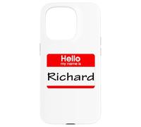 Richard, ciao Il mio nome è Targhetta, distintivo Custodia per iPhone 15 Pro