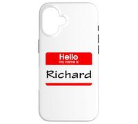 Richard, ciao Il mio nome è Targhetta, distintivo Custodia per iPhone 16