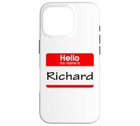 Richard, ciao Il mio nome è Targhetta, distintivo Custodia per iPhone 16 Pro