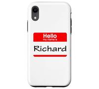 Richard, ciao Il mio nome è Targhetta, distintivo Custodia per iPhone XR