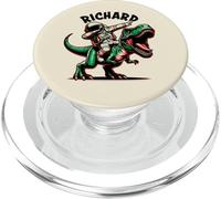 Richard Dabbing Astronauta su un cartone animato dinosauro PopSockets PopGrip per MagSafe