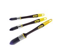 Richard Elegance 13400 - Pennello da 1,9 cm, 1,9 cm e 2,5 cm, confezione da 3 pezzi, strumento per la pittura dei bordi, strumento di taglio per finestre e soffitti, senza spargimento, setole