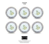 Richard Ginori Il Viaggio di Nettuno 6 Piatti Dessert Sky Blue cm 22 in 8.66