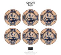 Richard Ginori Oriente Italiano Cipria Set 6 Piatti Piani cm 26,5 - inch 10.43
