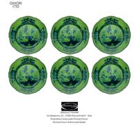 Richard Ginori Oriente Italiano Malachite Set 6 Piatti Piani cm 26,5 - in 10.43