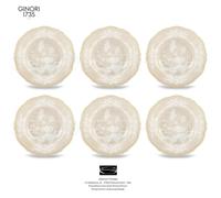 Richard Ginori Oriente Italiano Meringa - Set 6 Piatti Fondi cm 24 inch 9.44